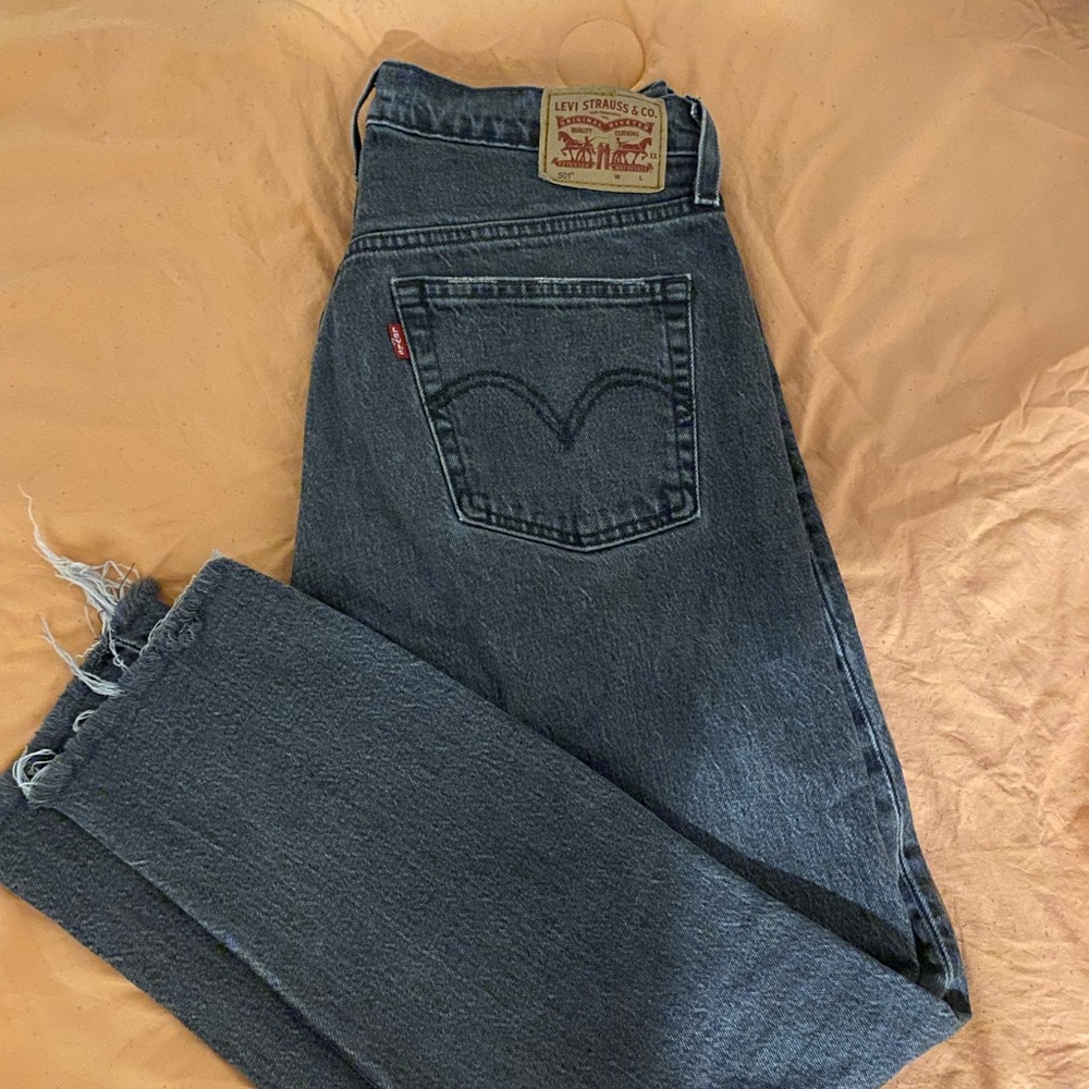 Levi's Washed Black Denim Jeans